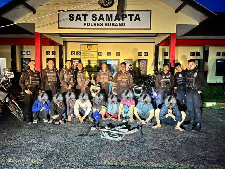 Unit Raimas Polres Subang Gagalkan Aksi Tawuran Remaja Jelang Perayaan Natal, Sembilan Pelaku Diamankan