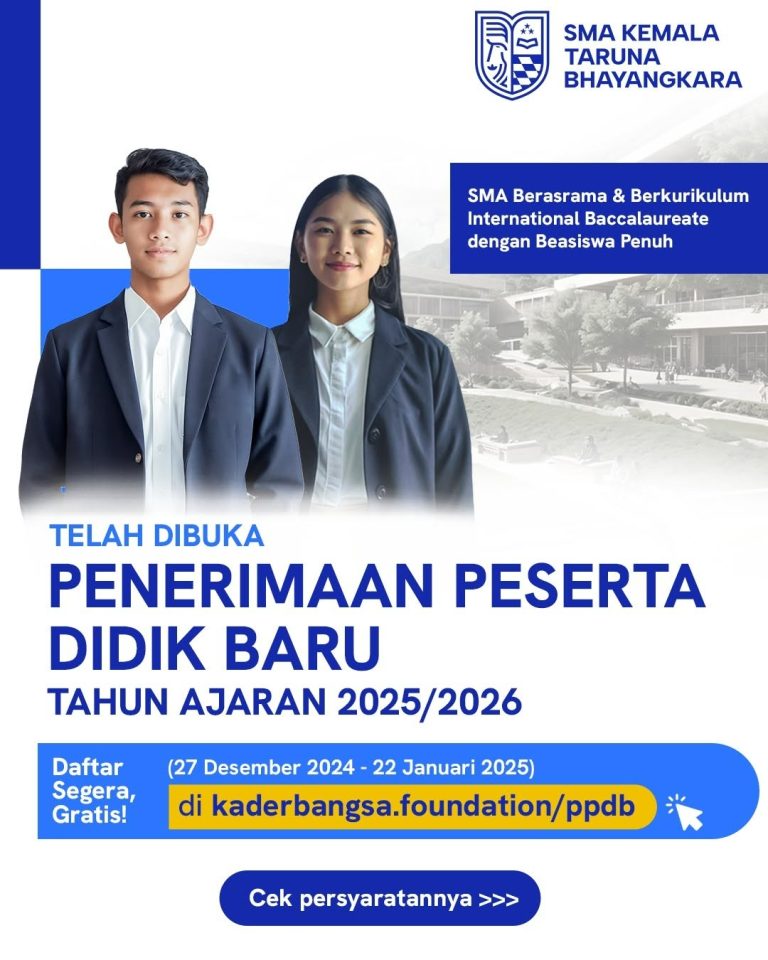 Pendaftaran SMA Kemala Taruna Bhayangkara DIbuka Hari Ini