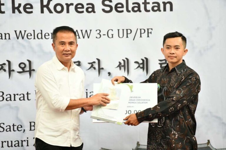 Bey Machmudin Lepas Pekerja Pengelasan Perkapalan ke Korea Selatan