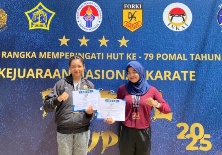 Dua Srikandi Lantamal XII Raih Prestasi Gemilang di Kejurnas Karate Kasal Cup 4 Tahun 2025